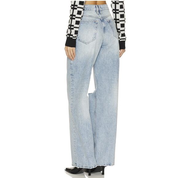 Frame High N Tight Wide Leg Jeans in Bilson Rips size 25 - Picture 2 of 12